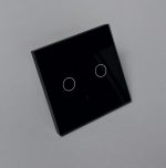 Smart WiFi Light Switch 2 Gang 1 Way – Glass Touch Panel, Alexa & App Control