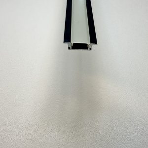 17mm Recessed Lip Aluminium LED Profile – 2.5M Black – product image 1