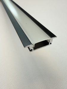 17mm Recessed Lip Aluminium LED Profile – 2.5M Black – product image 2