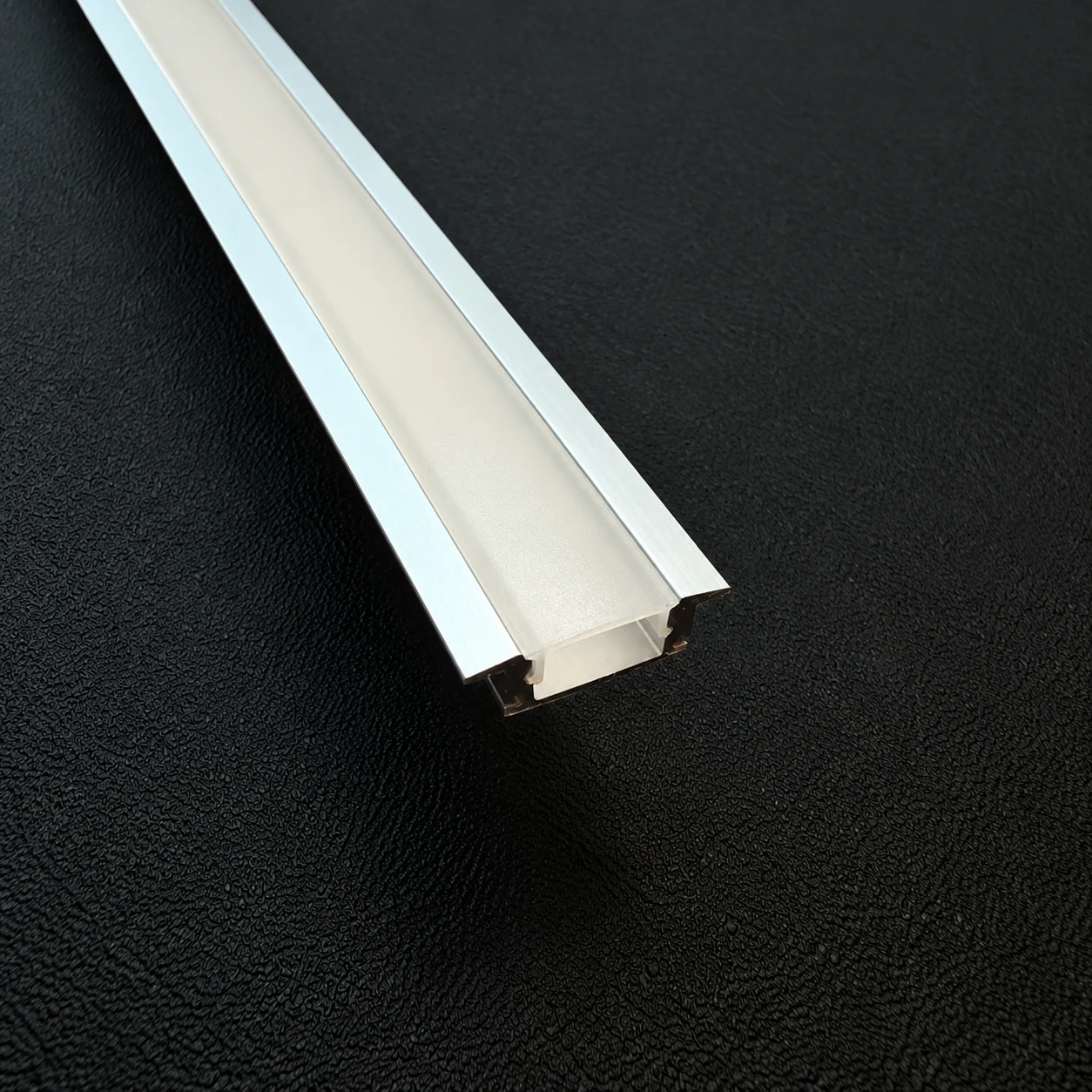 17mm Recessed Lip Aluminium LED Profile – 2.5M Chrome