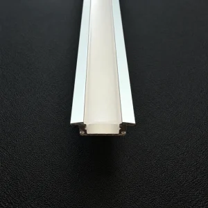 17mm Recessed Lip Aluminium LED Profile – 2.5M Chrome
