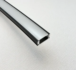 17mm Surface Mount Aluminium LED Profile – 2.5M Black