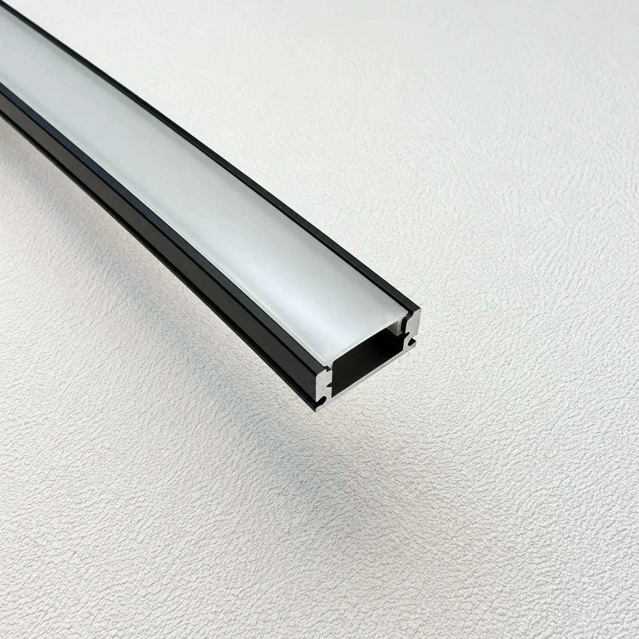 17mm Surface Mount Aluminium LED Profile – 2.5M Black