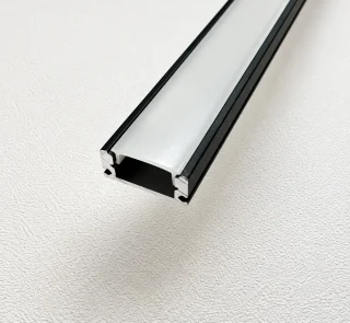 17mm Surface Mount Aluminium LED Profile – 2.5M Black