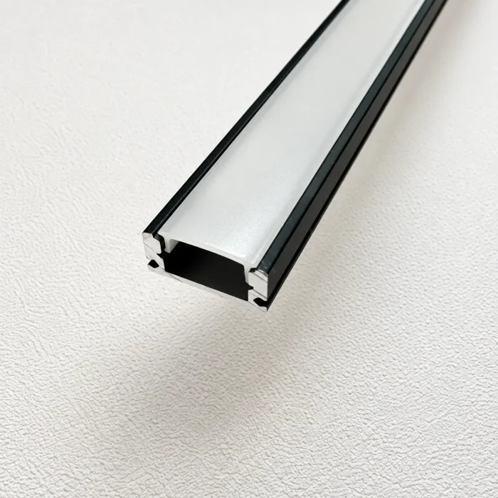 17mm Surface Mount Aluminium LED Profile – 2.5M Black