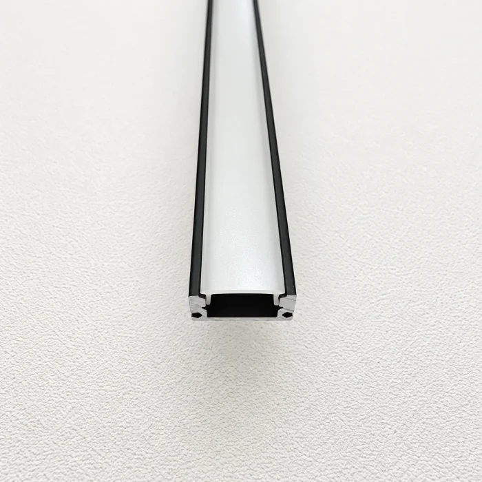 17mm Surface Mount Aluminium LED Profile – 2.5M Black