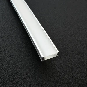 17mm Surface Mount Aluminium LED Profile – 2.5M Chrome