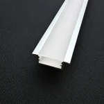 20mm Recessed Lip Aluminium LED Profile – 2m Chrome