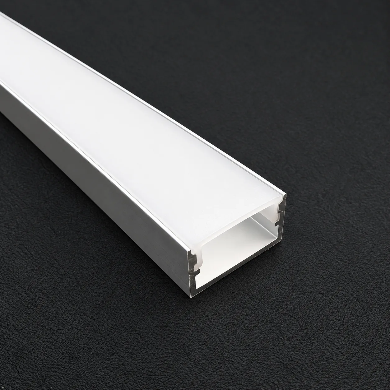 20mm Surface Mount Aluminium LED Profile – 2M Chrome