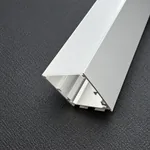 35mm Surface Mount Aluminium LED Profile – 2m Chrome