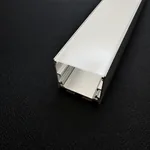 35mm Surface Mount Aluminium LED Profile – 2m Chrome