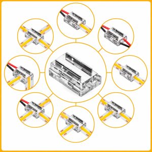 8-in-1 COB LED Strip Connector – Multi-Function – Pack of 10 – product image 1