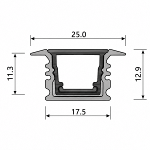 IP67 Waterproof Aluminium LED Profile – 2.5m