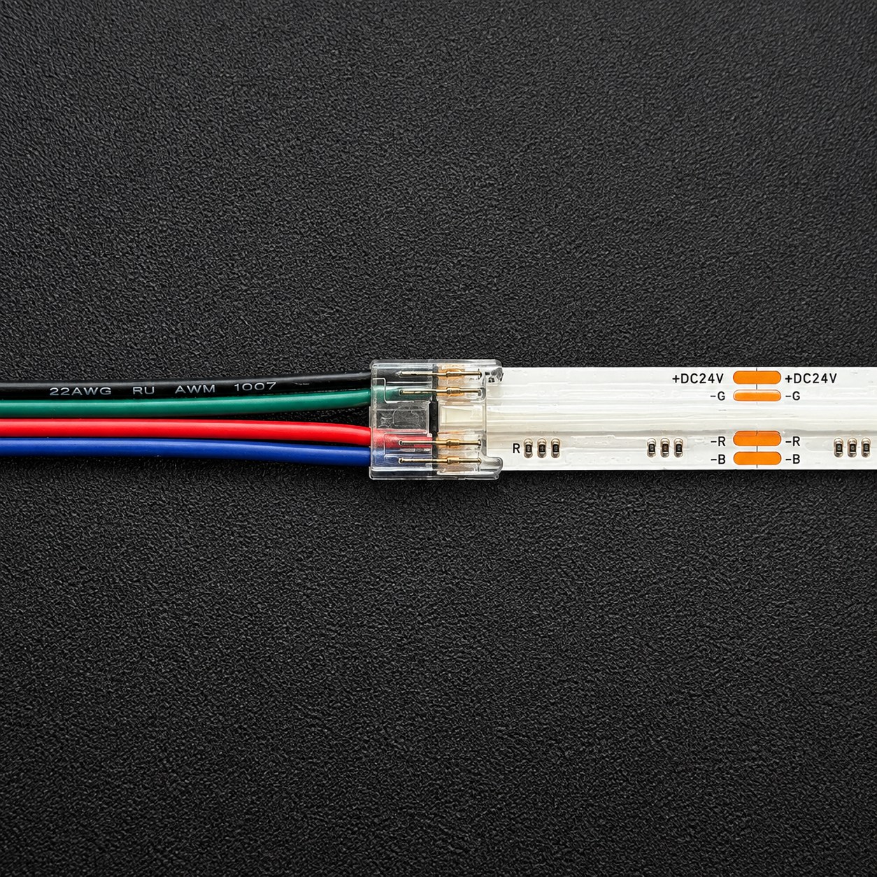 RGB COB Strip-to-Power Connector – 4 Pin, 10mm – Pack of 10 – product image 1