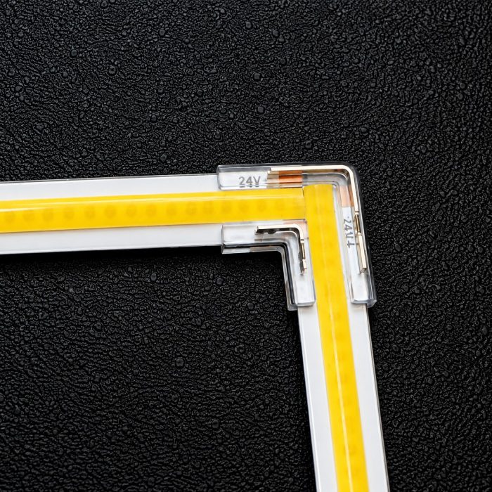 Single Colour COB Strip-to-Strip 45° Angle Connector – 2 Pin, 8mm – Pack of 10 – product image 3